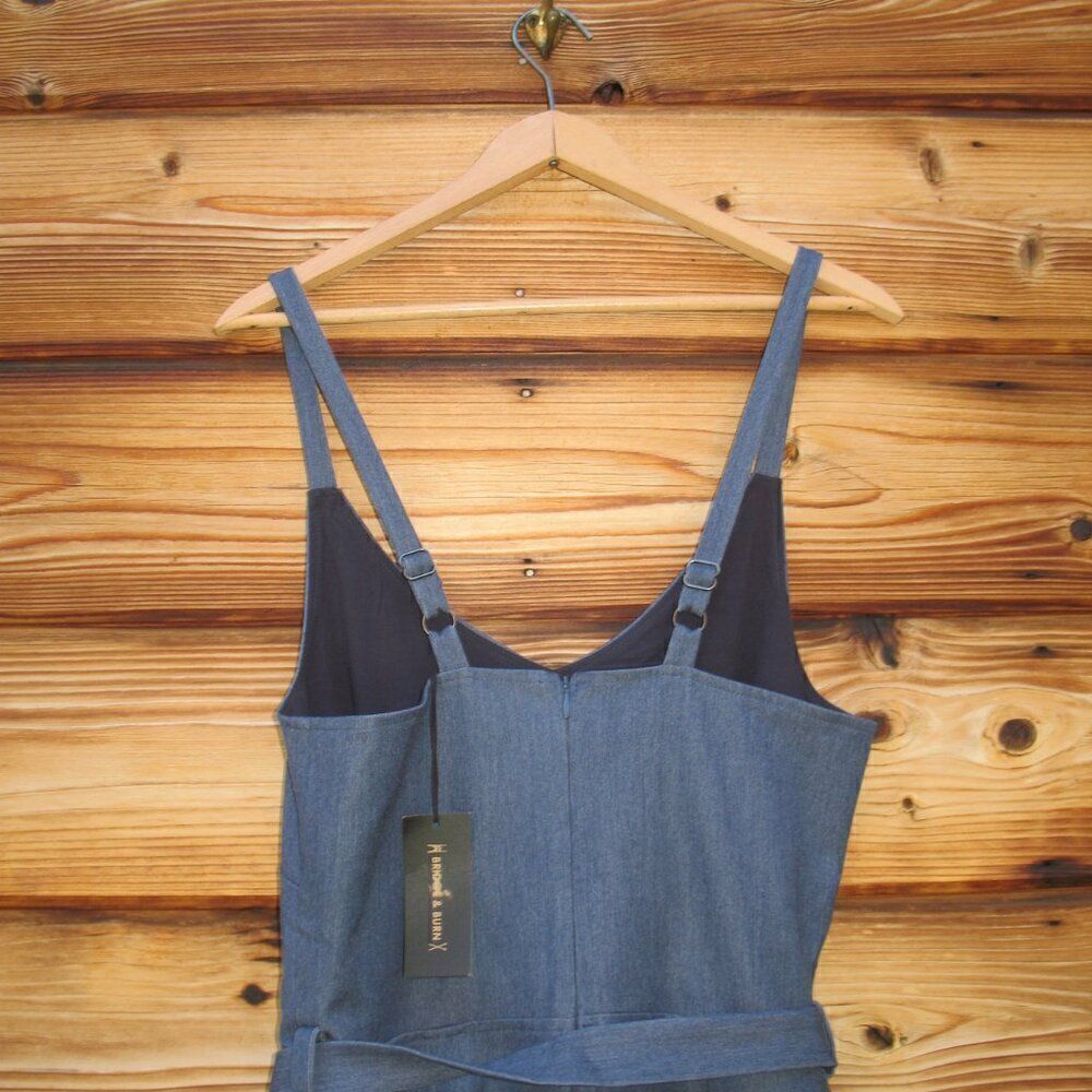 Nwt Bluechambray Belted Jumpsuit Pants — image 6 of 8